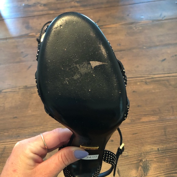 SOLD $790 GUCCI Gold Dot Suede Heels 37 - Picture 5 of 5